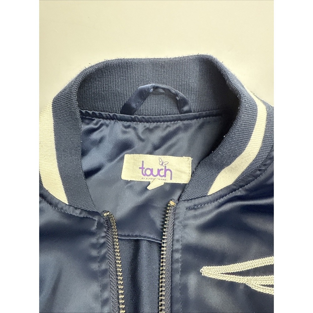 Touch By Alyssa Milano NFL New England Patriots Women's Jacket Sz S Satin Bomber - Picture 7 of 16